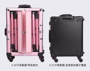 Professional Beauty 24inch Carry Travel Bulb <strong>Makeup</strong> Rolling <strong>Boxes</strong> With 6 Bulb Lights - Product Image 5