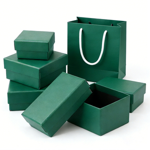 Boîtes d'emballage cadeau personnalisées en papier recyclable avec couvercle et base pour boucles d'oreilles, bracelets, colliers, montres et bijoux - Product Image 5