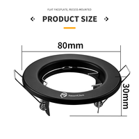 Spots LED encastrés, boîtiers de downlights fixes GU10 MR16, luminaires de plafond encastrés, couleur blanc ou noir, spots LED, luminaires encastrés LED