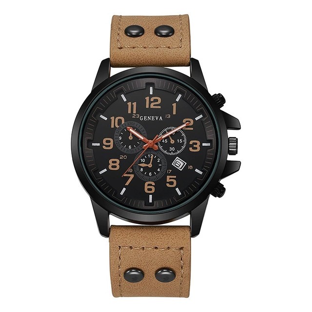 HOT SALE Luxury Brand Watch Men PU Sports Watches Men's Army Quartz Wristwatch Male Clock Relogio Masculino Reloj Hombre