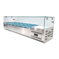 Table de préparation de salades et de sandwichs à refroidissement direct de 1,5 mètre, en acier inoxydable 201, pour usage commercial