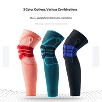Genouillère de compression étendue en silicone personnalisée antidérapante pour le sport, la course, le basketball, le football, avec coussinets anti-collision pour la rotule