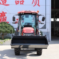 Tracteur 4x4 75 CV Stage V Euro V avec cabine climatisée et chargeur frontal, machine agricole multifonctionnelle