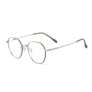 Lunettes de vue ultralégères en titane à monture ronde 6813, verres en résine étroits, montures optiques unisexes, style rétro, origine Danyang - Product Image 1