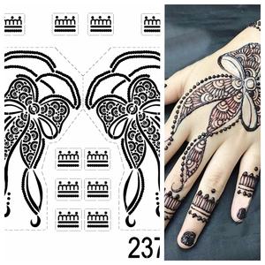 <span class=keywords><strong>Professionnel</strong></span> PVC Mehndi autocollant tatouage temporaire mariée henné main pochoirs tatouage <span class=keywords><strong>pochoir</strong></span> - Product Image 5