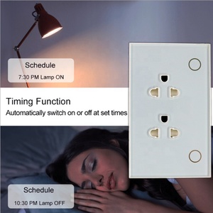 <span class=keywords><strong>Panel</strong></span> kaca sentuh Thailand Vietnam Filipina standar 220V titik daya ganda Tuya WiFi pintar di dinding Outlet soket 15A - Product Image 6