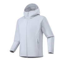 Veste softshell unie à capuche pour homme et femme, équipement d'escalade en plein air, doublure polaire, chaude, coupe-vent, vêtements de randonnée
