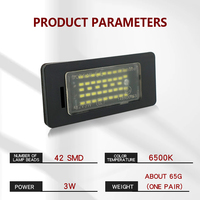 OTnhaee nouvelle mise à niveau 42SMD LED lampe de plaque d'immatriculation pour BMW E90 M3 E92 E70 E39 F30 E60 E61 E93 feux de plaque d'immatriculation