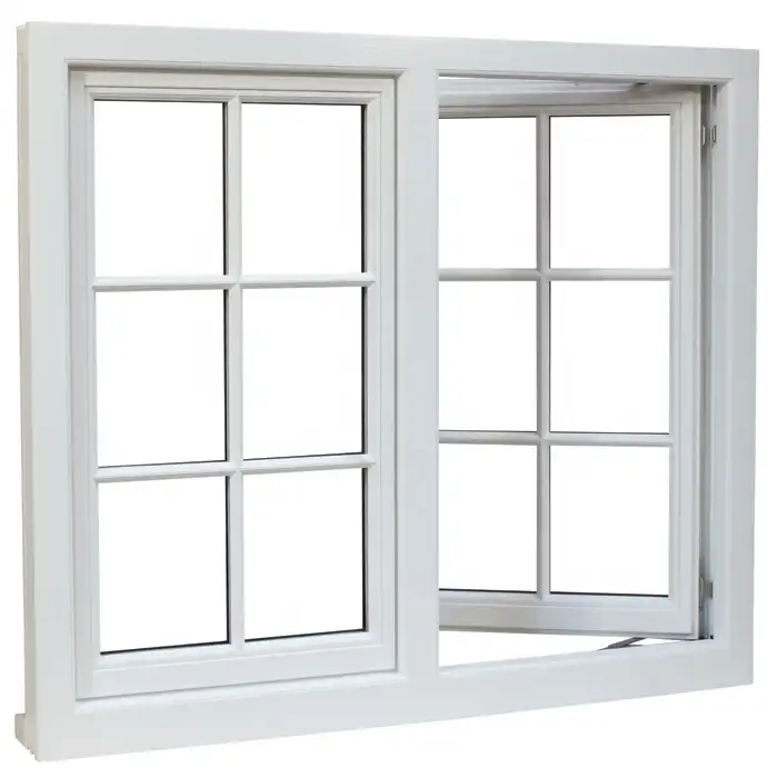 2020 pvc/pvc piccolo scorrevole finestra impatto finestre Upvc materiale Finestra A Battente in Specchio di Poppa