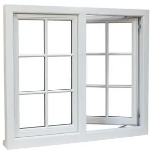 2020 Upvc/PVC pequeña ventana corredera ventanas de impacto upvc material abatible Ventana de popa