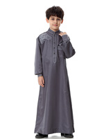 Arabe Musulman Enfants Garçon Jubba Thobe Abaya Robe Longue Robe Caftan pour Enfants Vêtements Islamiques Robes Longues Robe Dubaï Arabe