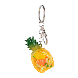 Modelo de juguete de comida de PVC con simulación de piña y arroz frito de Yangzhou, miniatura de arroz frito con huevo, adorno de comida, juguete DIY - Product Image 5