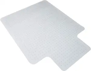 Alfombrilla de PVC para silla de escritorio, accesorio transparente con clavos de pinza para suelo con alfombrilla