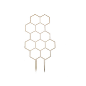 En stock : support de plantes en bois en forme de nid d'abeille, support créatif en treillis pour plantes grimpantes, support pour plantes en pot de jardin. - Product Image 2