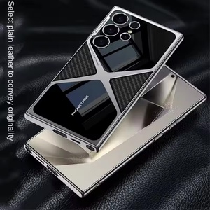เคสโทรศัพท์หนังเคลือบไฟฟ้า ปี 2025 สำหรับ Samsung S24 Ultra S23  แบบครอบคลุมทุกด้าน ขอบ TPU กันกระแทก ป้องกันเลนส์ - Product Image 3