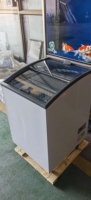 Vitrine congélateur pour glaces et bâtonnets glacés de 100 L à 200 L avec porte vitrée incurvée