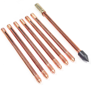 Tùy chỉnh đặc điểm kỹ thuật đồng ngoại quan mặt đất Rod nối đất thông tin liên lạc cơ sở Đồng mạ thép mặt đất Rod - Product Image 4