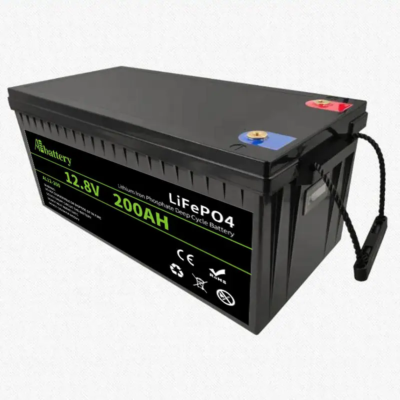 12 v 200 ah lithiumbatterie mit 6500 zyklen 12,8 v 200 ah 100 ah 300 ah 400 ah au us uk lifepo4 solarbatterie