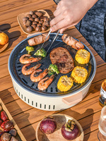 Poêle de chauffage extérieur portable pour pique-nique et camping, double usage, en acier inoxydable, design élégant