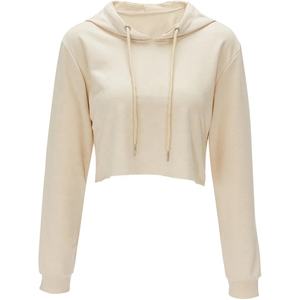 Prix d'usine, sweat-shirts pour femmes, amples, à manches longues, en coton polyester, surdimensionnés, OEM personnalisés, à capuche courte - Product Image 3