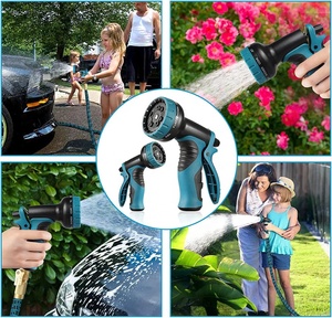 50ft <b>Rubber</b> Watering Hoses Lawn 10 Function Nozzle Expandable Lightweight No-Kink Flexible Double Latex Core - Product Image 6