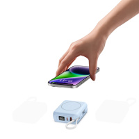 Power Bank Kapasitas Tinggi 10000mAh Ringkas Tren Terbaru 22.5W PD Pengisian Cepat QI 2.0 Nirkabel Magnetik Layar LCD Pabrik OME Terbaik