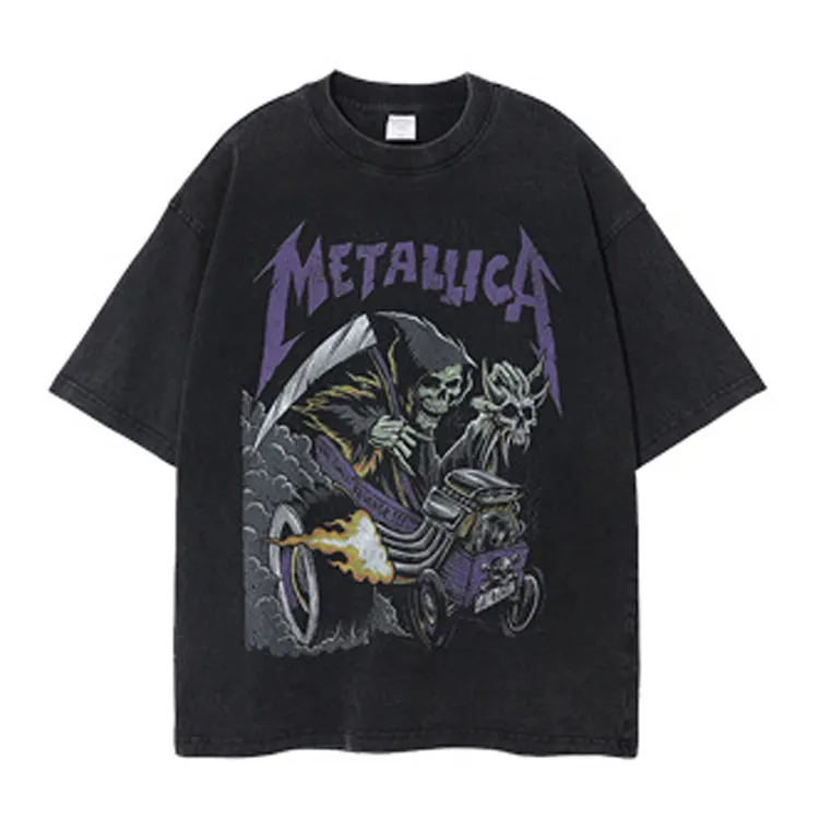 OEM Street Wear Oversize Heavy Weight Custom Vintage Acid Washing T-shirt para USA Brand Owner