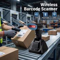 Escáner Inalámbrico A15 de Códigos de Barras 2D, Lector de Códigos QR 1D y 2D, USB 2.4G, Bluetooth, Resistente, para Almacén, Punto de Venta, Logística, Inventario