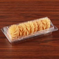 Contenants alimentaires jetables transparents pour pâtisserie, gâteaux, boîtes d'emballage en plastique à clapet pour desserts, bonbons, biscuits