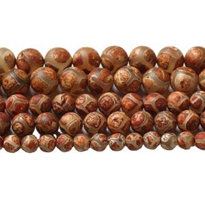 2025 di vendita calda antico rosso <span class=keywords><strong>agata</strong></span> da calcio 6-10mm <span class=keywords><strong>pietra</strong></span> naturale perle sciolte braccialetto semilavorati tibetani Dzi perline per fare da te - Product Image 1