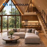 Casa Prefabricada en Forma de A, Hotel Triangular Llave en Mano, Villa Modular Completamente Amueblada para Ingeniería de Resorts