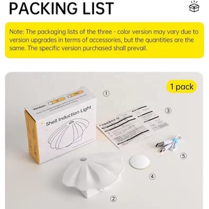 Modern Minimalist <b>Shell</b>-shaped Motion Sensor Wall <b>Light</b> Smart LED Charging Human Body Induction Lamp USB-powered Bedroom Bedside - Product Image 4