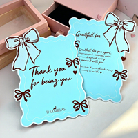 Carte postale de remerciement avec impression de logo de marque personnalisée de haute qualité, impression recto verso en couleur, carte de visite pour petite entreprise