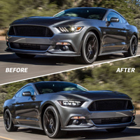 Projecteurs LED pour Ford Mustang 2015-2017 6ème génération S550, phares avant avec DRL et clignotants dynamiques