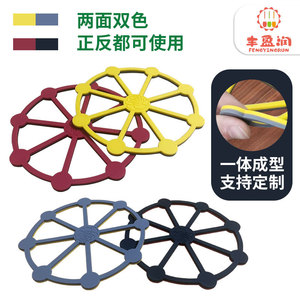 Fengyingrun Silicone Heat Insulating Pot Pad Round Petal Shape For Tabletop Use With Bowls And Pots - Product Image 3