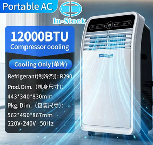 Climatiseur portable monophasé X 12000 BTU, réfrigérant écologique R290, climatiseur mobile pour la maison et le bureau, en stock - Product Image 1