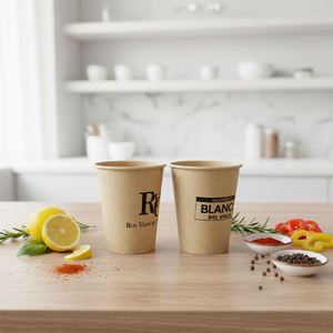 Gobelets en carton compostables jetables de 9 oz pour boissons spéciales – Idées de conception d'emballages pour mugs à emporter - Product Image 1