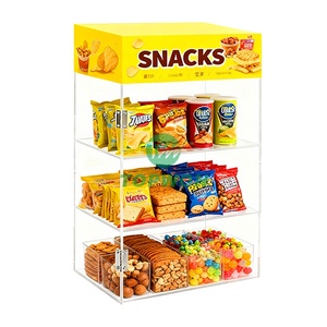 Custom Retail Store Acrylic <strong>Display</strong> Cabinet 4 <strong>Tier</strong> Acrylic Product <strong>Display</strong> Stand Food Wine Makeup Acrylic <strong>Display</strong> <strong>Case</strong> - Product Image 2