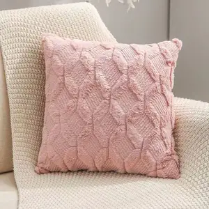 Sarung bantal sofa kualitas tinggi 45*45CM, sarung bantal sofa warna polos Super lembut rumah dekoratif dengan ritsleting