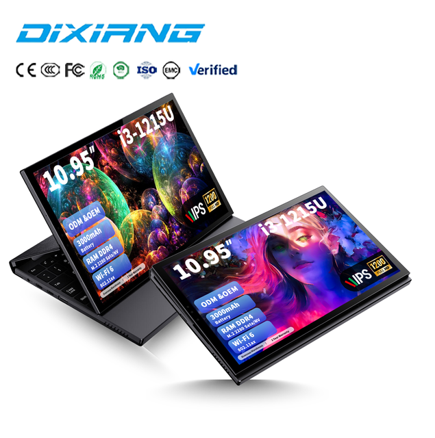 New Laptop 2 in 1 16GB 512GB SSD Touch Screen PC 10.95" I3-1215U 6 Core 1920x1200 360 Foldable Tablet Notebook Yoga Business