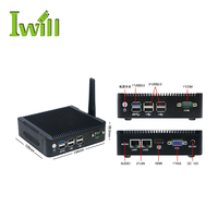 OEM Pc Mini Linux Nano J1900 Pc Mikro Tanpa Kipas dengan Ethernet Lan Ganda