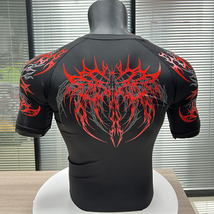 Individuelles Schnell Trocknendes Kompressionsshirt für Herren mit Silikon-Siebdruck – Leicht, Feuchtigkeitsregulierend für Laufen, Fitnessstudio und Training - Product Image 3