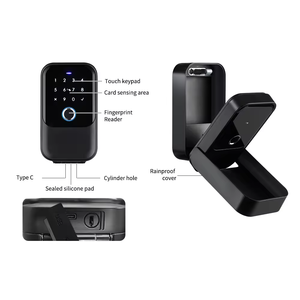 Boîte de rangement pour clés intelligente en alliage de zinc étanche IP65, avec support PIN, carte, empreinte digitale, TTlock, Tuya, en aluminium – <span class=keywords><strong>Prix</strong></span> de gros - Product Image 1