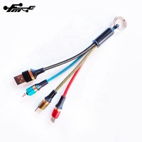 Keychain3 In 1 Kabel Usb untuk Ponsel Tipe C, Kabel Pengisi Daya Usb Android