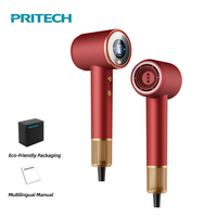 Secador de Pelo de Alta Velocidad PRITECH con Motor BLDC de 1600W, Secador Profesional con Control Inteligente de Temperatura por IA, Pantalla LED e Iones