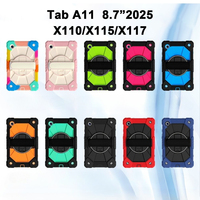Intégré à 360° ° Étui de tablette avec support rotatif pour Samsung Galaxy Tab A11 2025/A9 8,7 pouces 2023 SM-X110/X115/X117, coque arrière antichoc