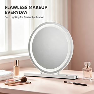 <span class=keywords><strong>Miroir</strong></span> <span class=keywords><strong>de</strong></span> maquillage LED <span class=keywords><strong>de</strong></span> style Hollywood <span class=keywords><strong>de</strong></span> 20 pouces <span class=keywords><strong>avec</strong></span> 3 couleurs <span class=keywords><strong>de</strong></span> lumière réglables, rechargeable par USB, <span class=keywords><strong>miroir</strong></span> <span class=keywords><strong>de</strong></span> table <span class=keywords><strong>de</strong></span> maquillage, logo personnalisé OEM - Product Image 1