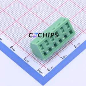KF127S-3.81-6P Screw Terminal Block Through hole Component (THT),P=3.81mm Connector 1x6P 3.81mm Green Through Hole - Product Image 2