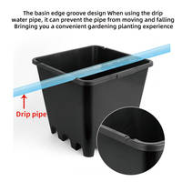 Pots de pépinière carrés en plastique durables en gros avec trou de drainage pour utilisation en extérieur dans le jardin - Capacité de 25 à 28 L