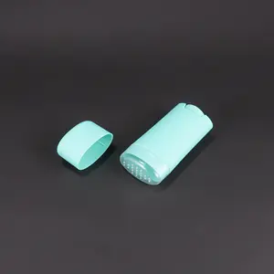 Factory Custom Mint Green 80G PP Flat Oval Empty Plastic Deodorant Stick Container